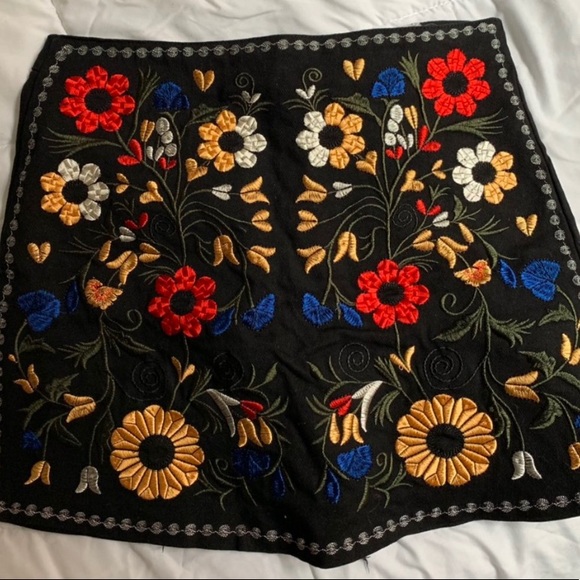 Embroidered Mini Skirt - Picture 2 of 2